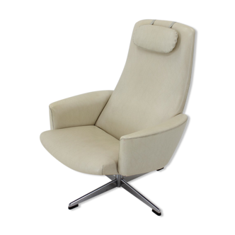 Sweden beige swivel armchair for Asko, 1970