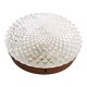 1970's Heavy round crystal glass wall sconce by Massive Belgium