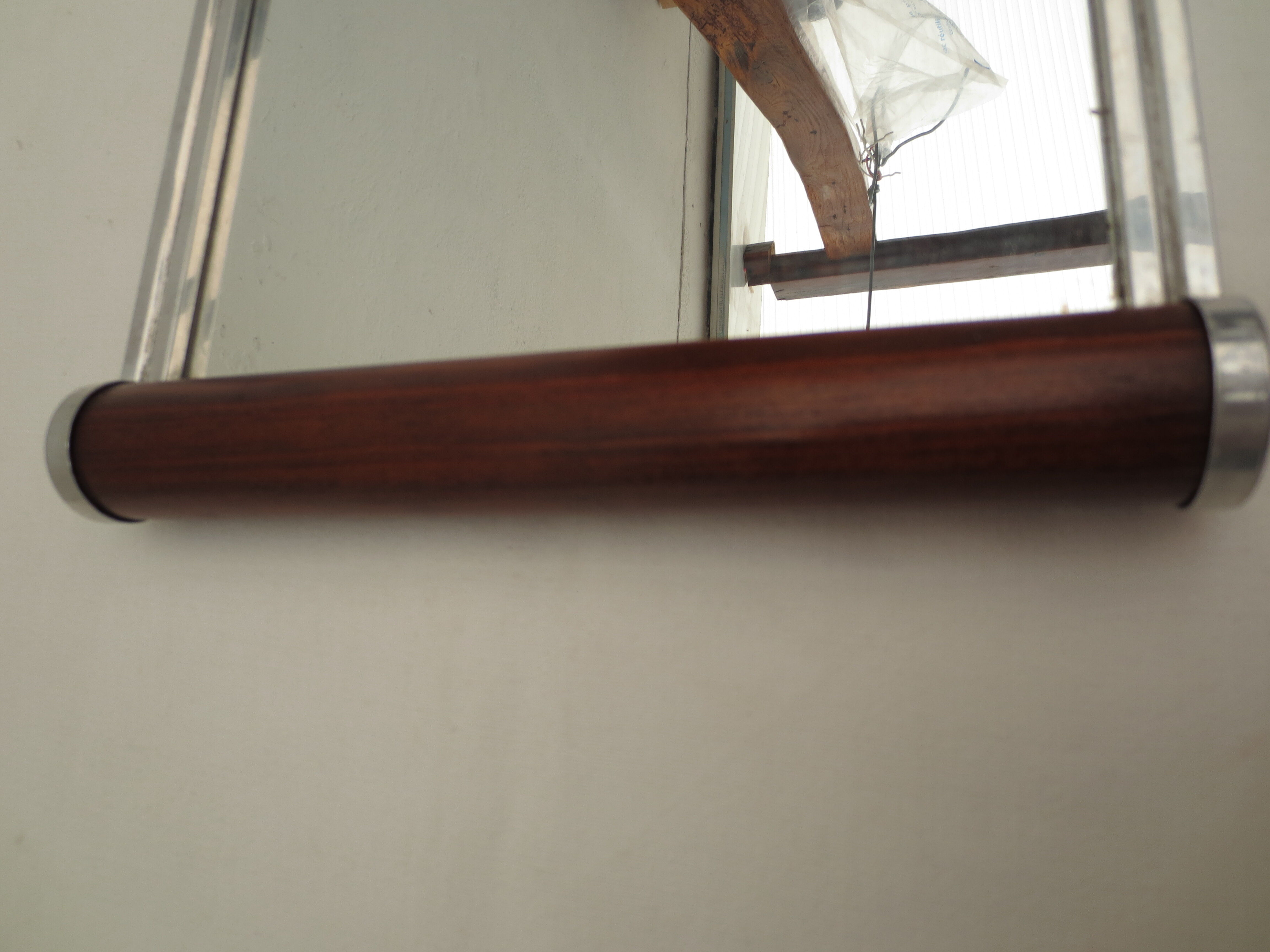 Mirror tray handles fruit wood from the 50s