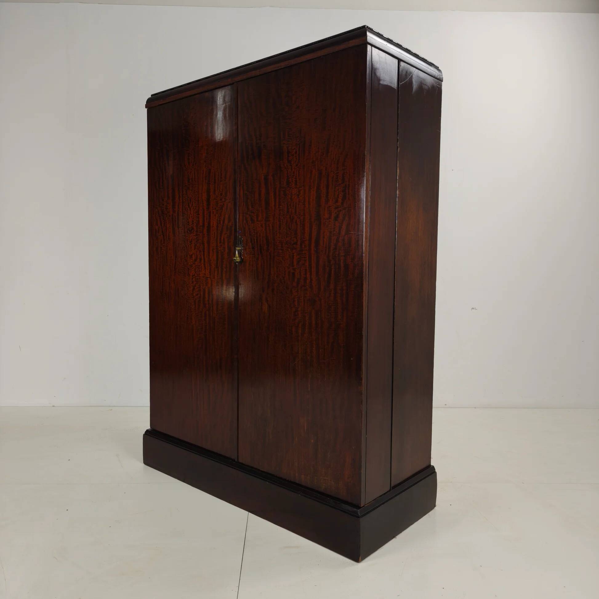 1920s Mahogany and Oak Compactom Ltd Gentleman’s Wardrobe