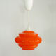 Orange opalin hanging lamp