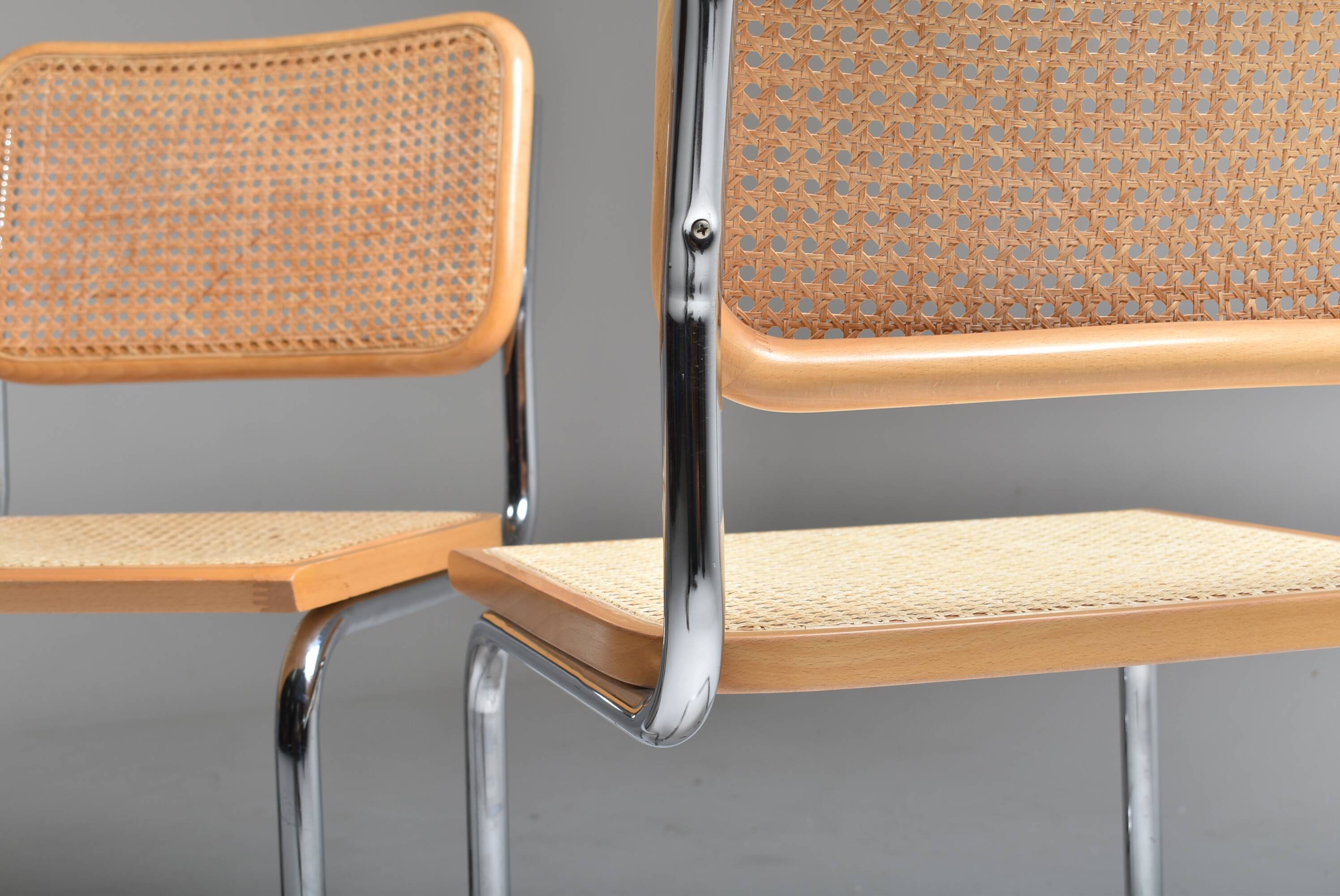 Série de 6 chaises Cesca B32 Marcel breuer Italie