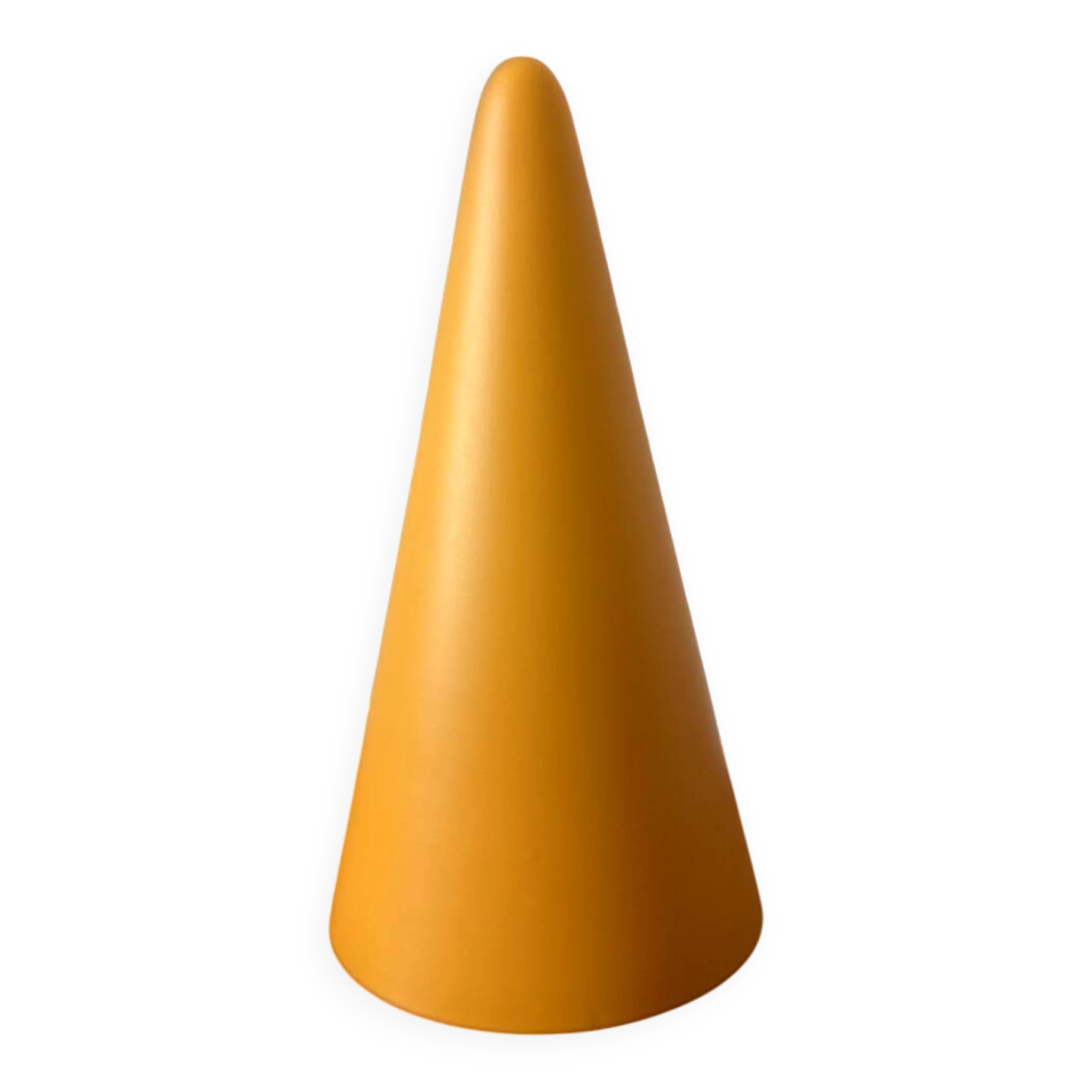 Lampe Teepee en verre Jaune orangé, années 1980-1990