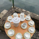 Old coffee service with yellow decor