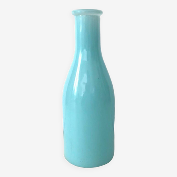 Vase verre bleu