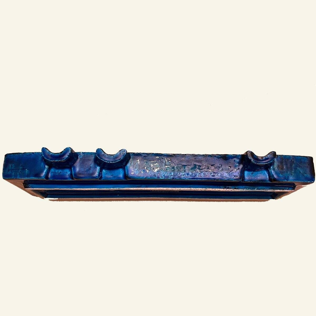 Aldo Londi for Bitossi - Rare Large Ashtray / Cigar Tray in Rimini Blu - 1960s