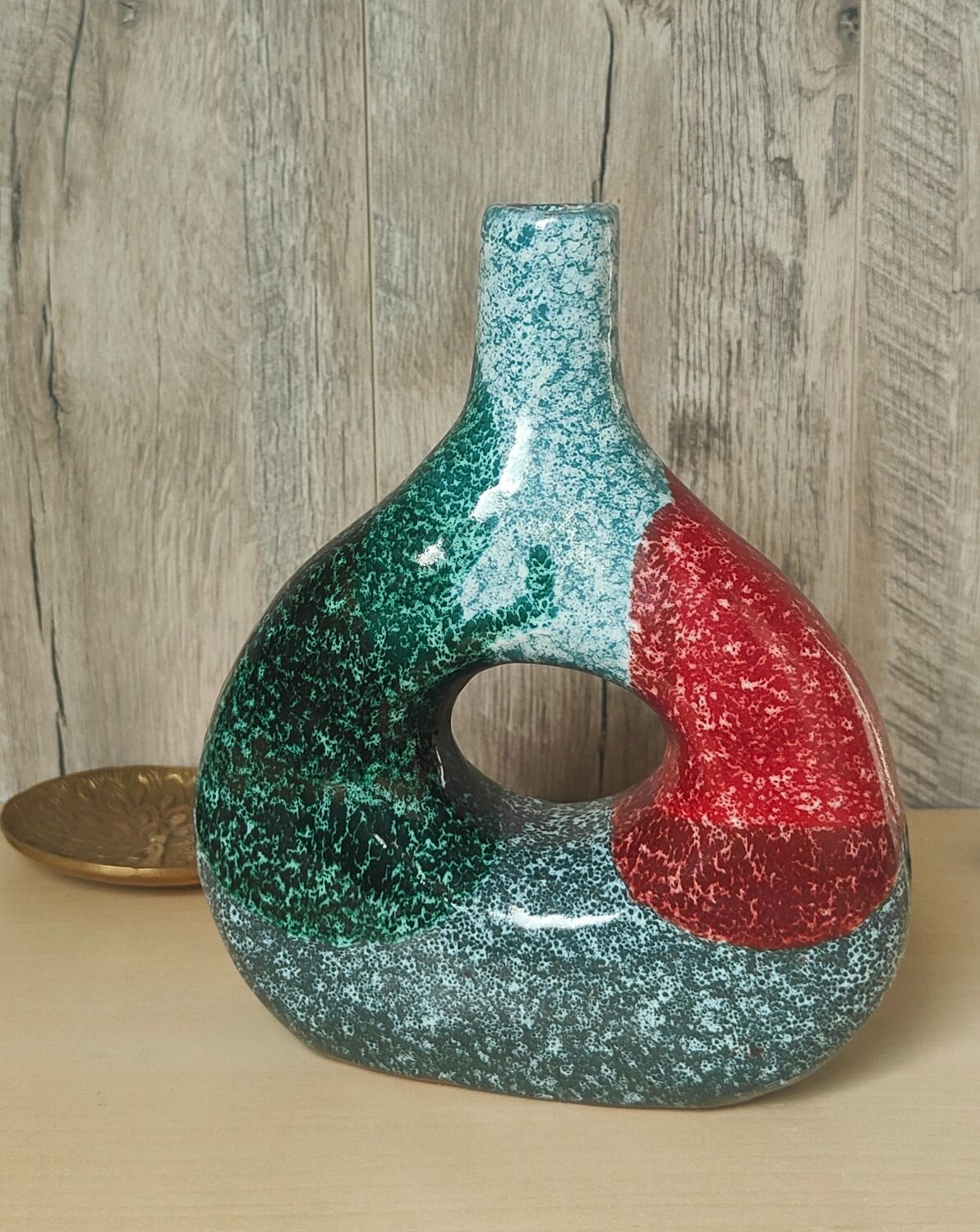Tricolor handmade vase