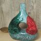 Vase artisanal tricolore