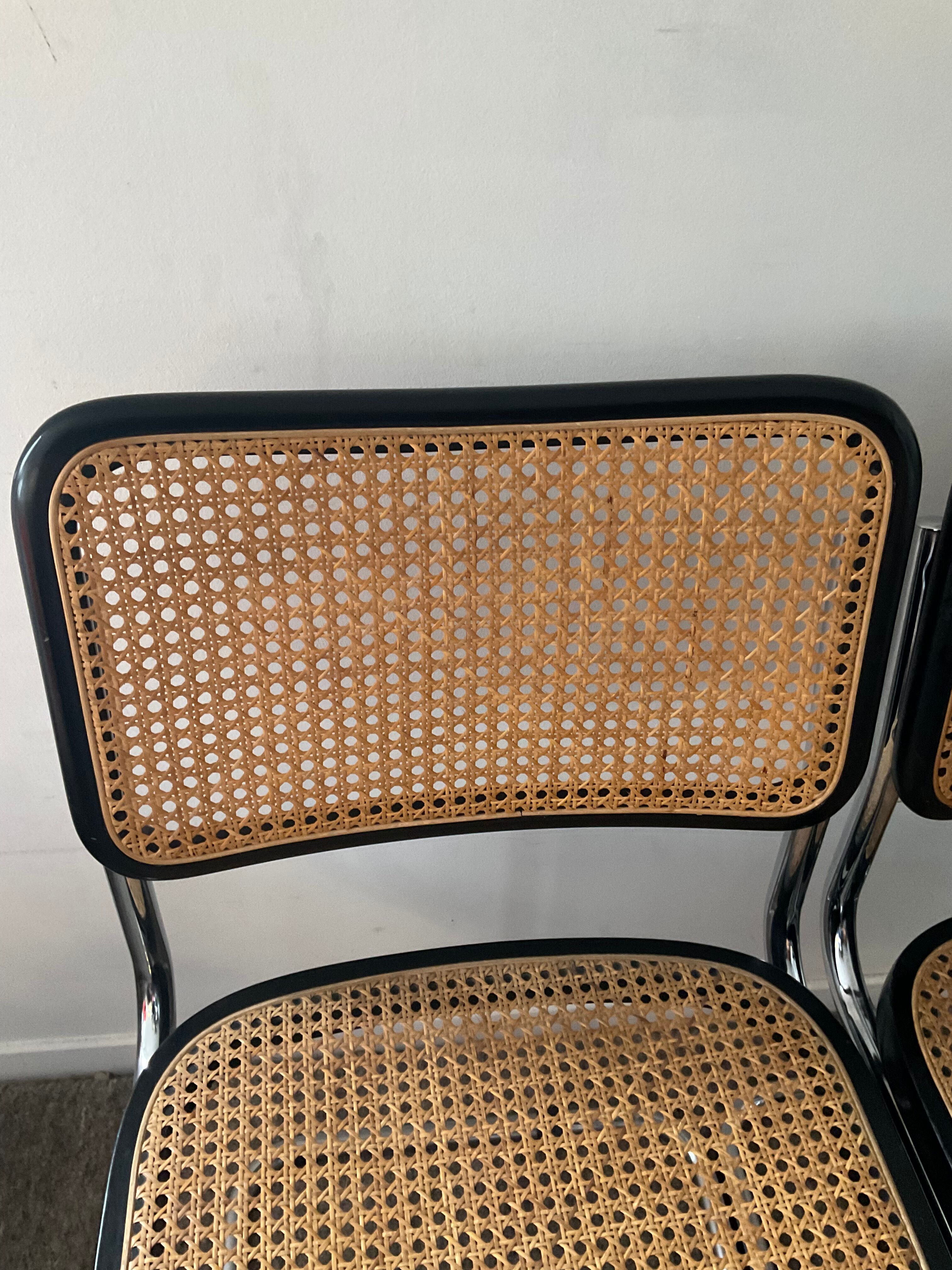 Pair of chairs Marcel Breuer Cesca B32