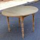 Louis Philippe extendable round dining table with shutters, renovated pine, 190cm