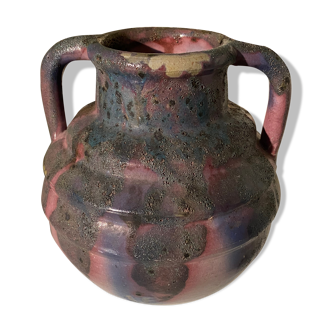 Flaming purple sandstone vase