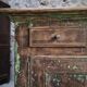 French rustic buffet in walnut, 18th century, 3 drawers and 2 doors.