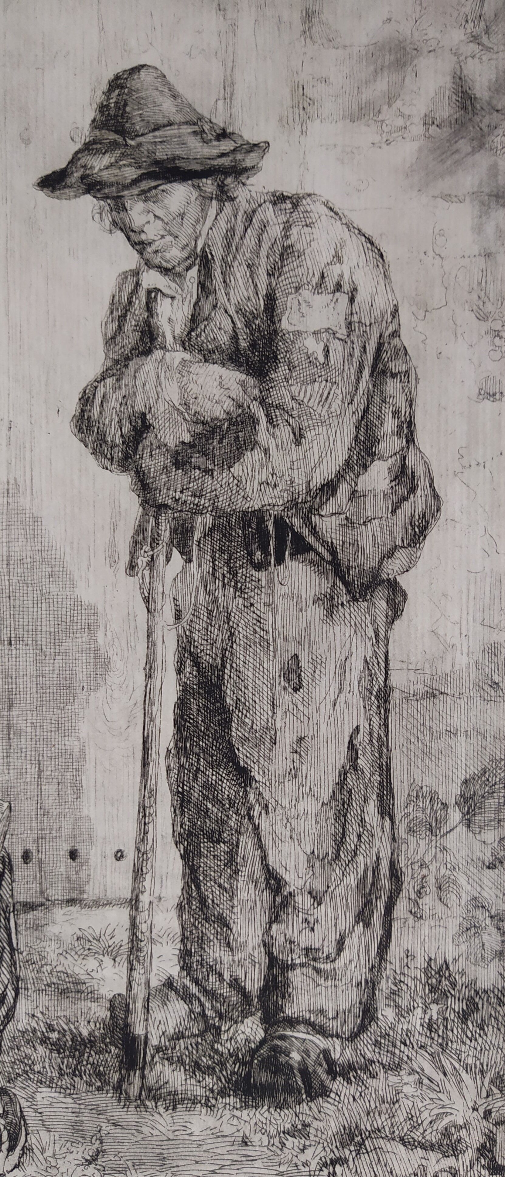 Engraving XIXth "Reading lesson in Orenburg & Country Ugsters"