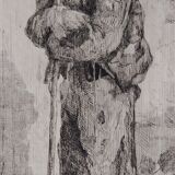 Engraving XIXth "Reading lesson in Orenburg & Country Ugsters"