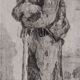Engraving XIXth "Reading lesson in Orenburg & Country Ugsters"