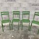 4 vintage bistro chairs 60s metal