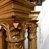 Superb early 19th century church tabernacle in gilded stuccoed wood