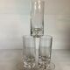 6 small bubble-footed shot glasses in Kosta Boda style.