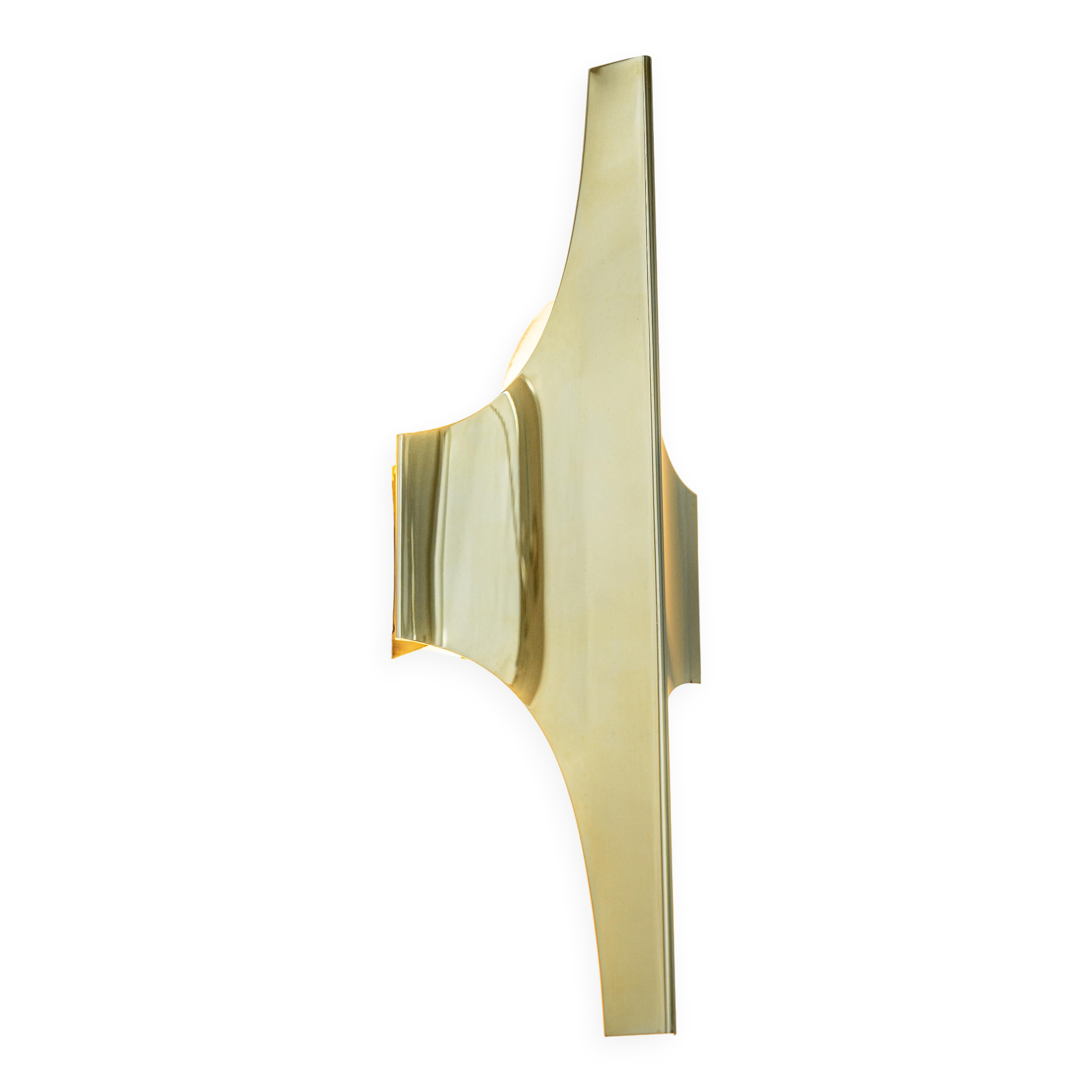 Brass and glass wall sconces by Doria, Germany, 1970s