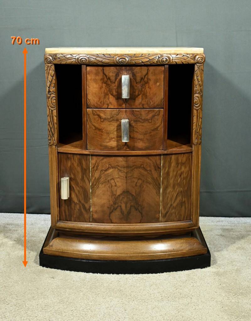 Nightstand in Walnut, Art Deco – 1930