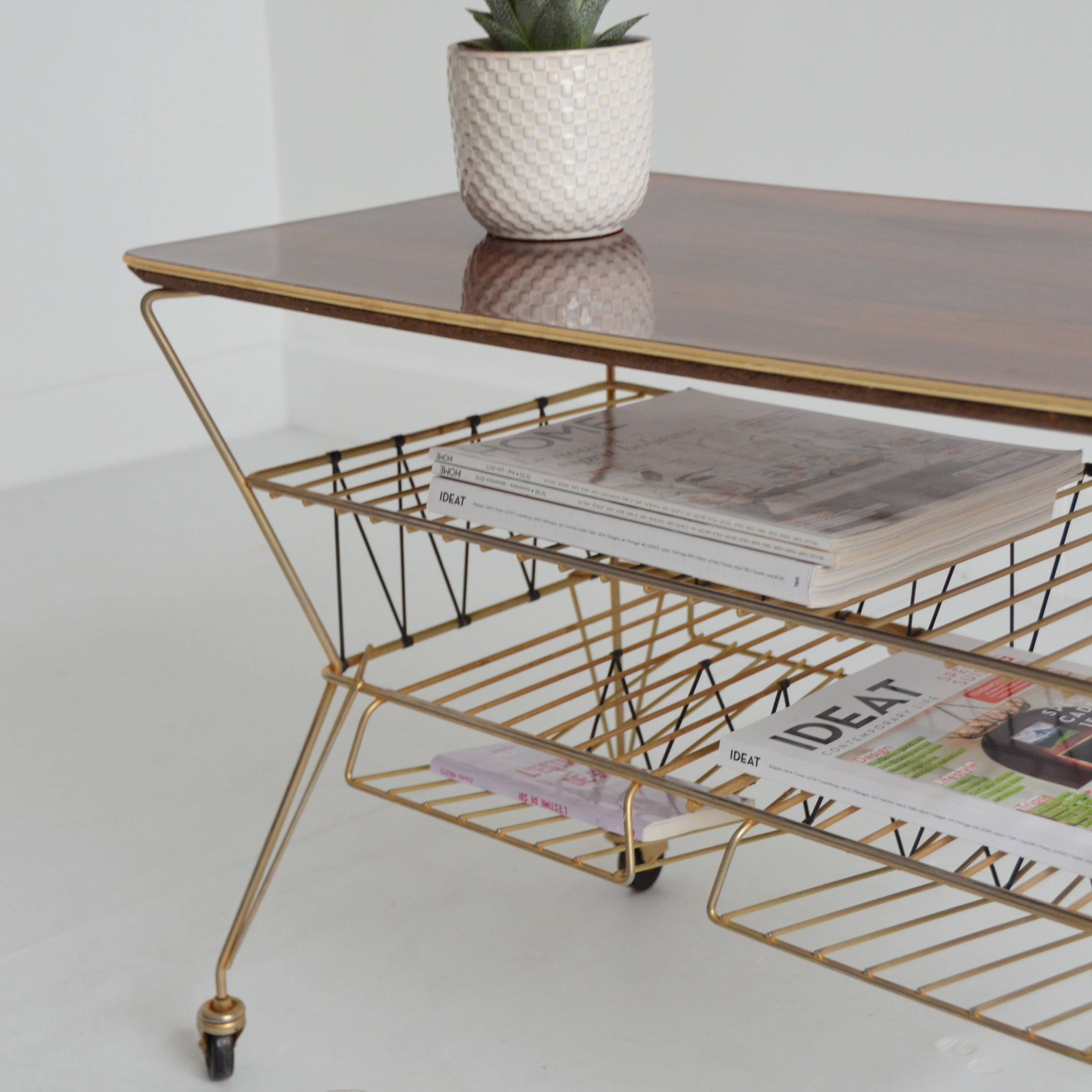 Side table / End table / Magazine rack 1950 vintage