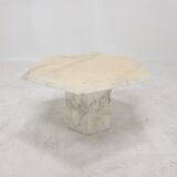 Set of 3 Italian Carrara Marble Side Tables, 1980s