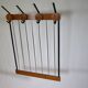 Mid-Century Teak and Metal Coat Rack, Germany, 1960s Design