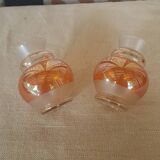 Pair of iridescent copper glass vases 1930