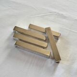 5 silver-plated knife holders, Ste NPA goldsmith hallmark