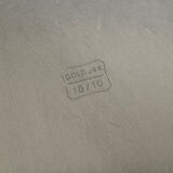 Vintage Stainless Steel Serving Tray With Gold Plated Handles