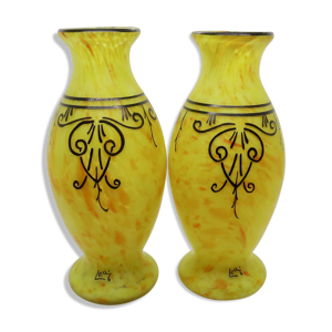 Paire vases balustre