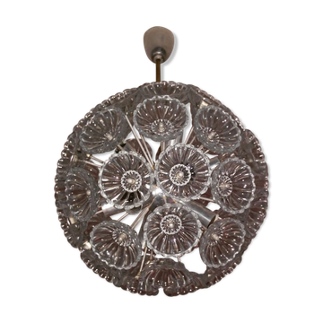 Chandelier Sputnik Dandelion mid-century glass 1970 s