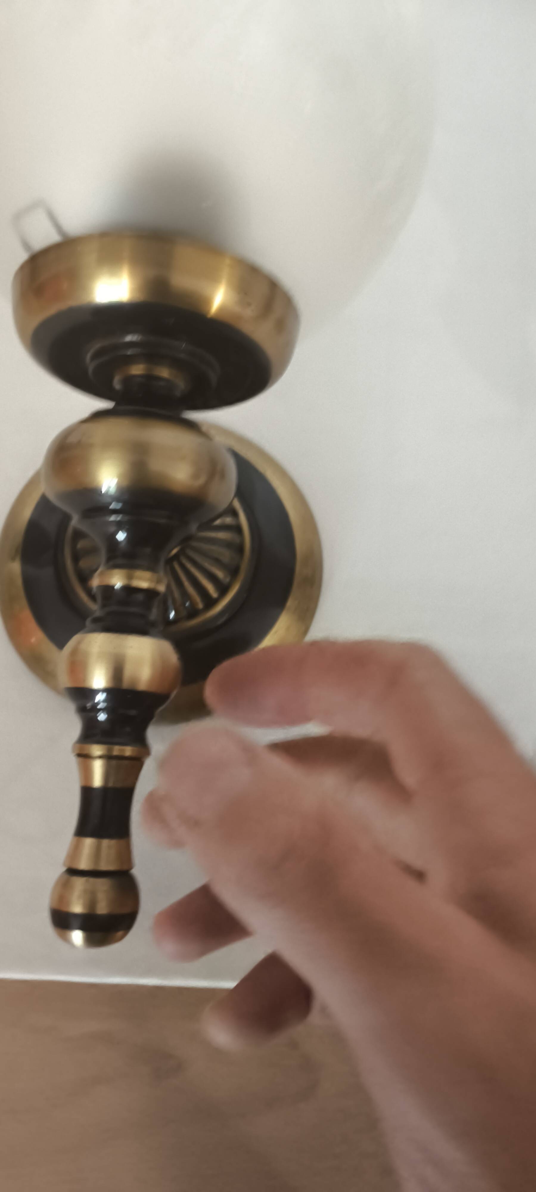 Two wall sconces Gold and Black – Globes-H30 cm-Socket-E27