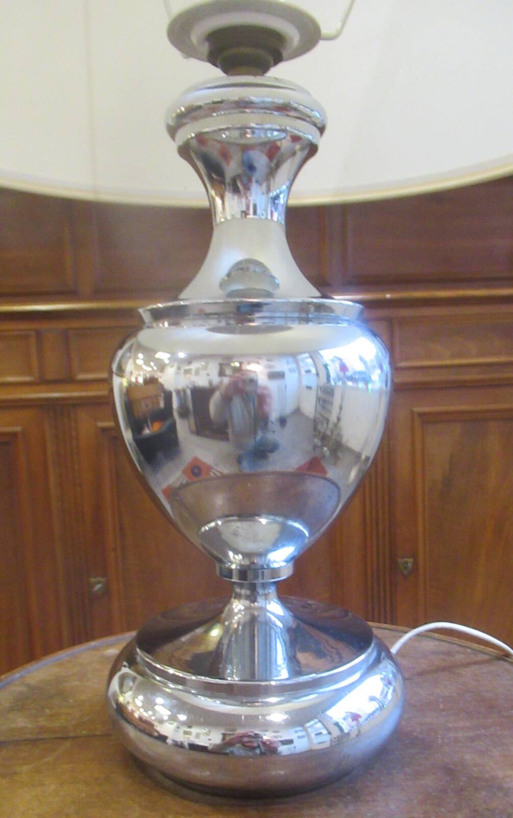 70s lamp, stainless steel