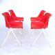 Danish plastic red chairs by Niels Gammelgaard for Ikea, 1984, set of 4