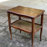 Louis XV solid wood serving trolley with curved legs from the 19th century