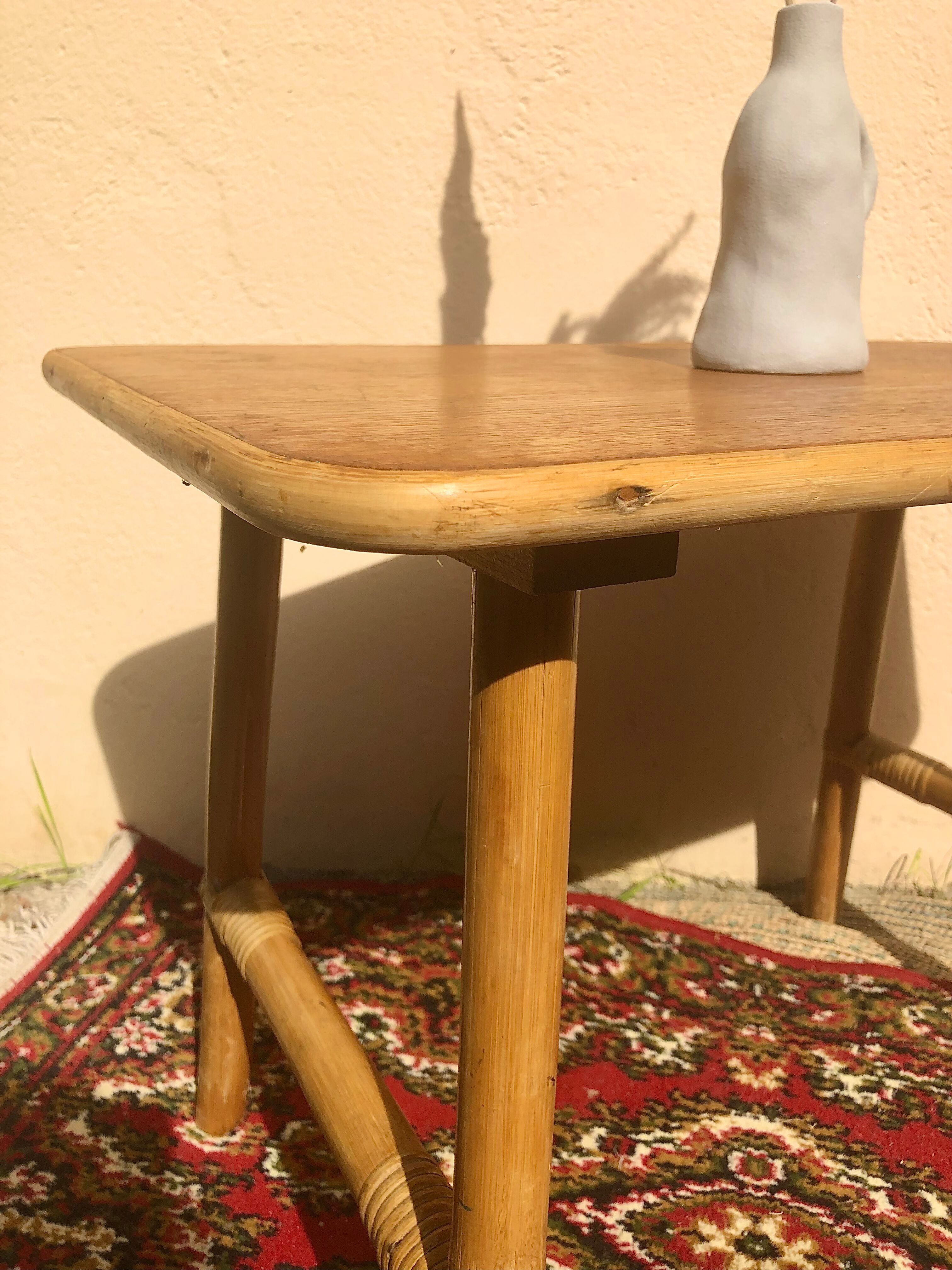 Vintage bamboo / rattan coffee table