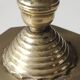 5-branched Jewish menorah/candlestick. Dedicated to mourning. In gilded bronze.