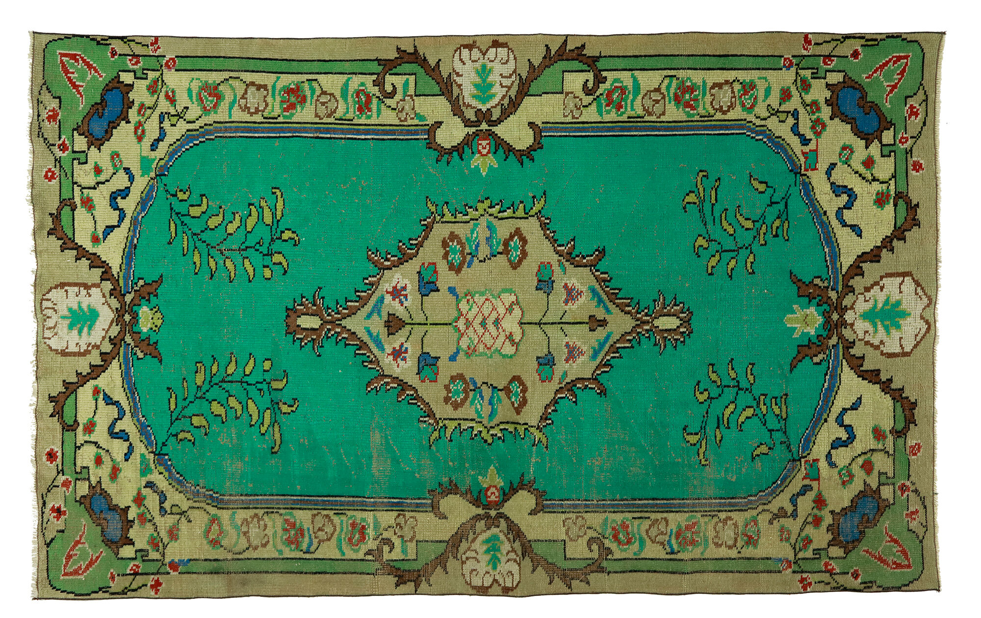 Anatolian handmade vintage rug 272 cm x 169 cm