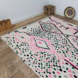 Handmade wool Berber rug 300x190 cm