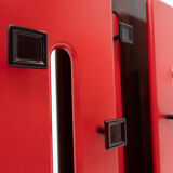 Mid-century red modular coat rack