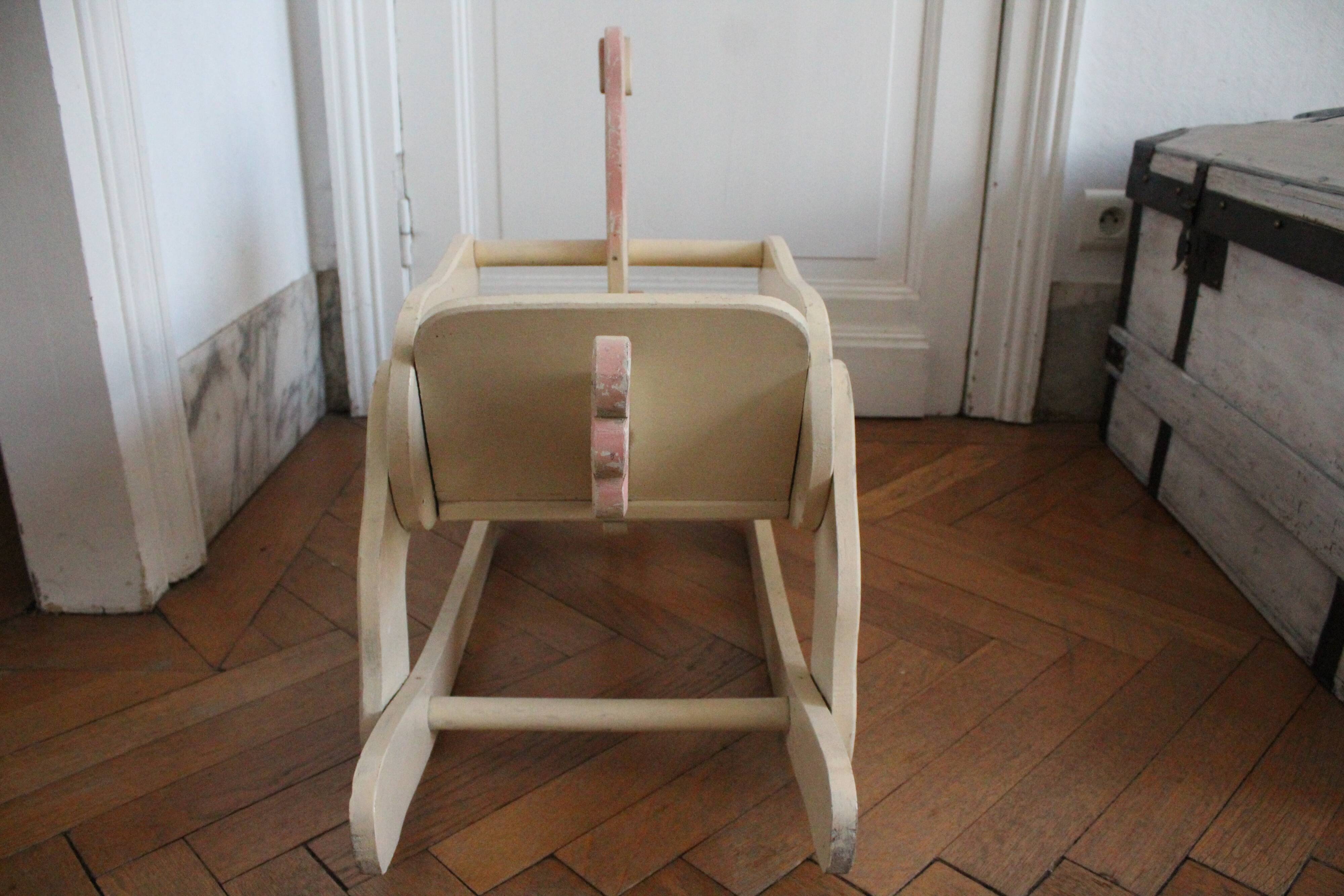 Vintage wooden rocking horse