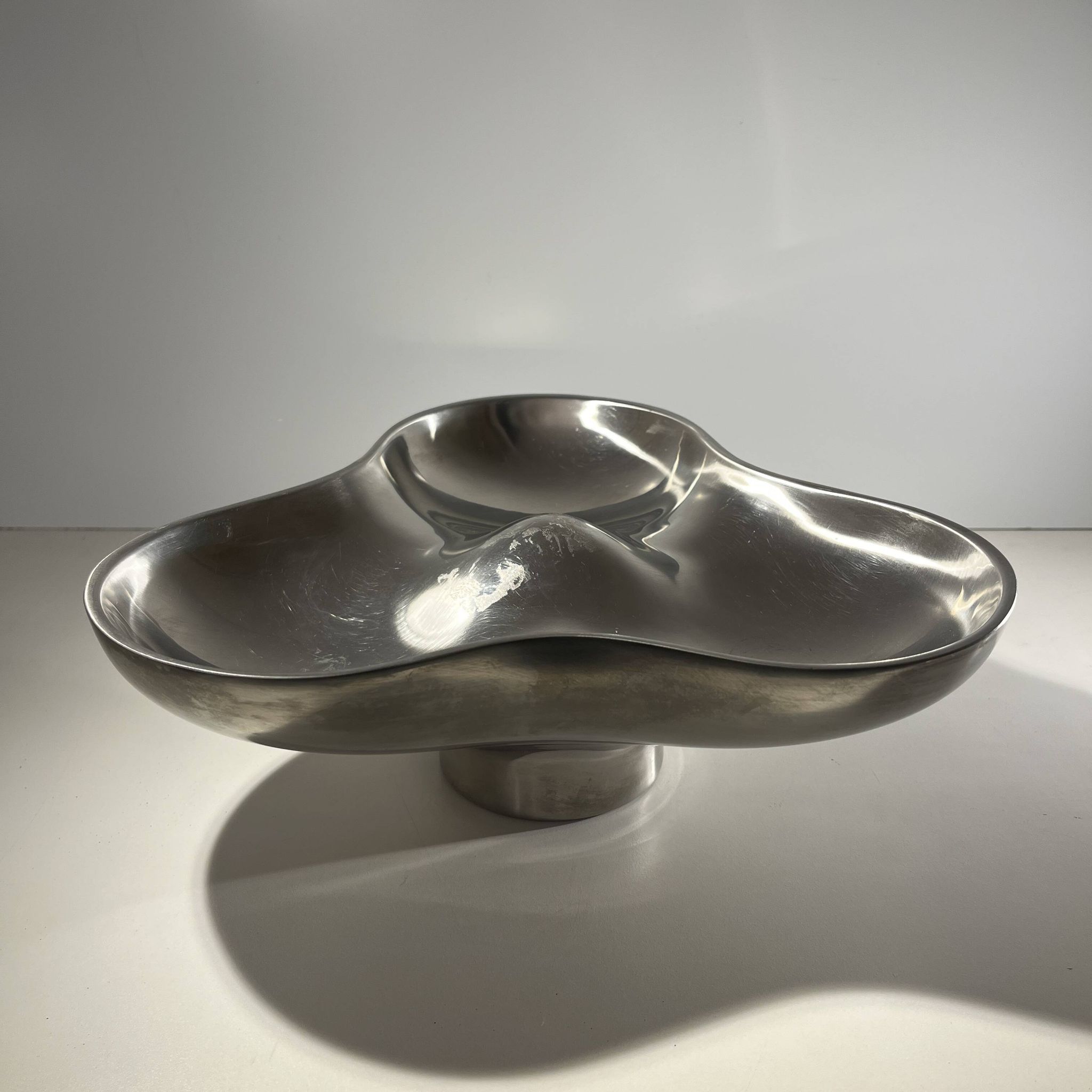 Plat tripartite, acier inoxydable,Georg Jensen, Danemark 1970s