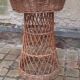 Vintage 50s planter on rattan stand