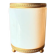 Rare vase/pot in white opaline and brass.