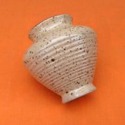 Vase toupie  céramique vernissée décor moucheté