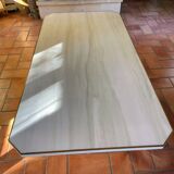White Carrara marble table from the 70s
