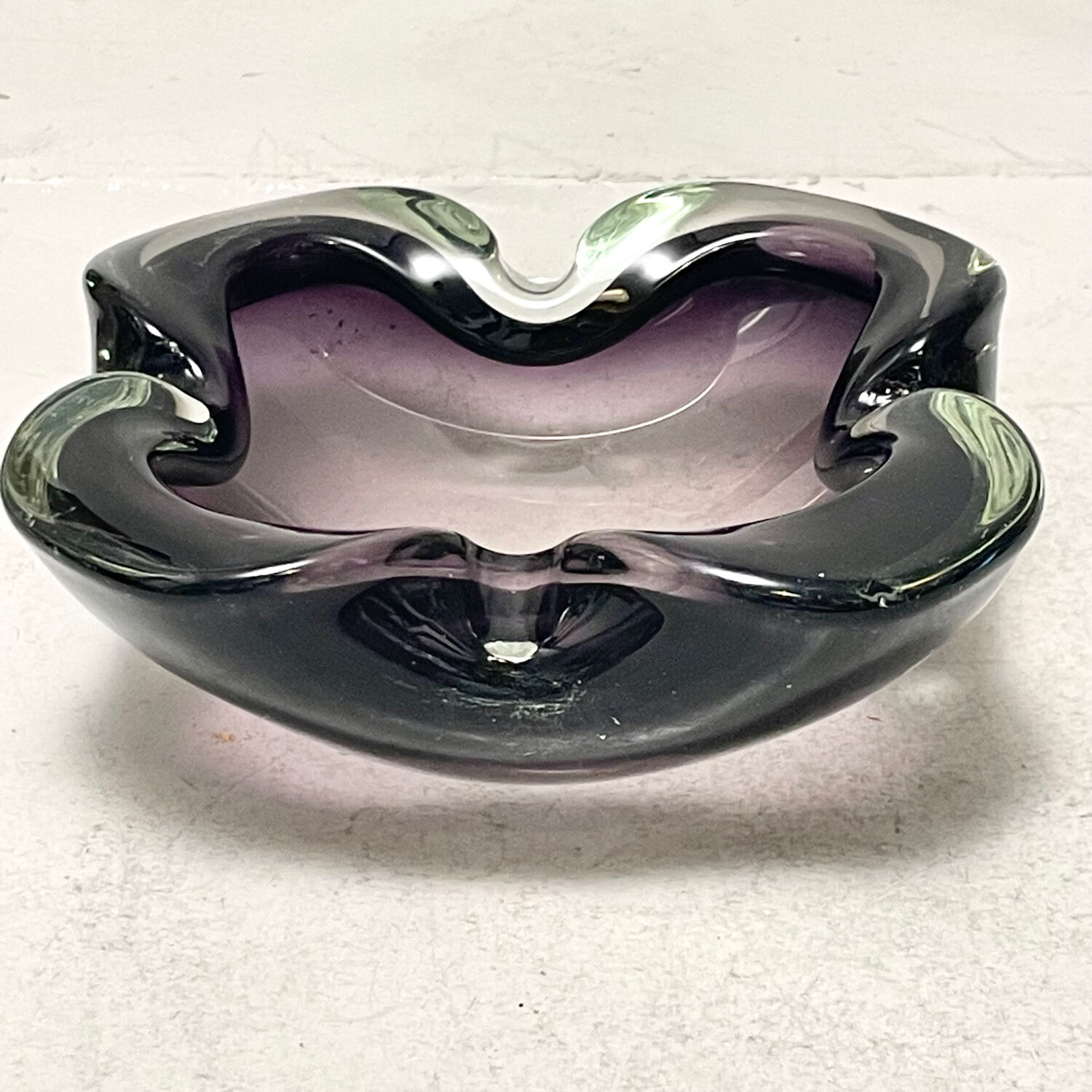 Sommerso ashtray in Murano glass 60 years