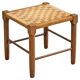Tabouret scandinave en chêne massif et cordelette de papier 1960