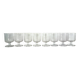 Set of 8 vintage cut crystal water glasses.